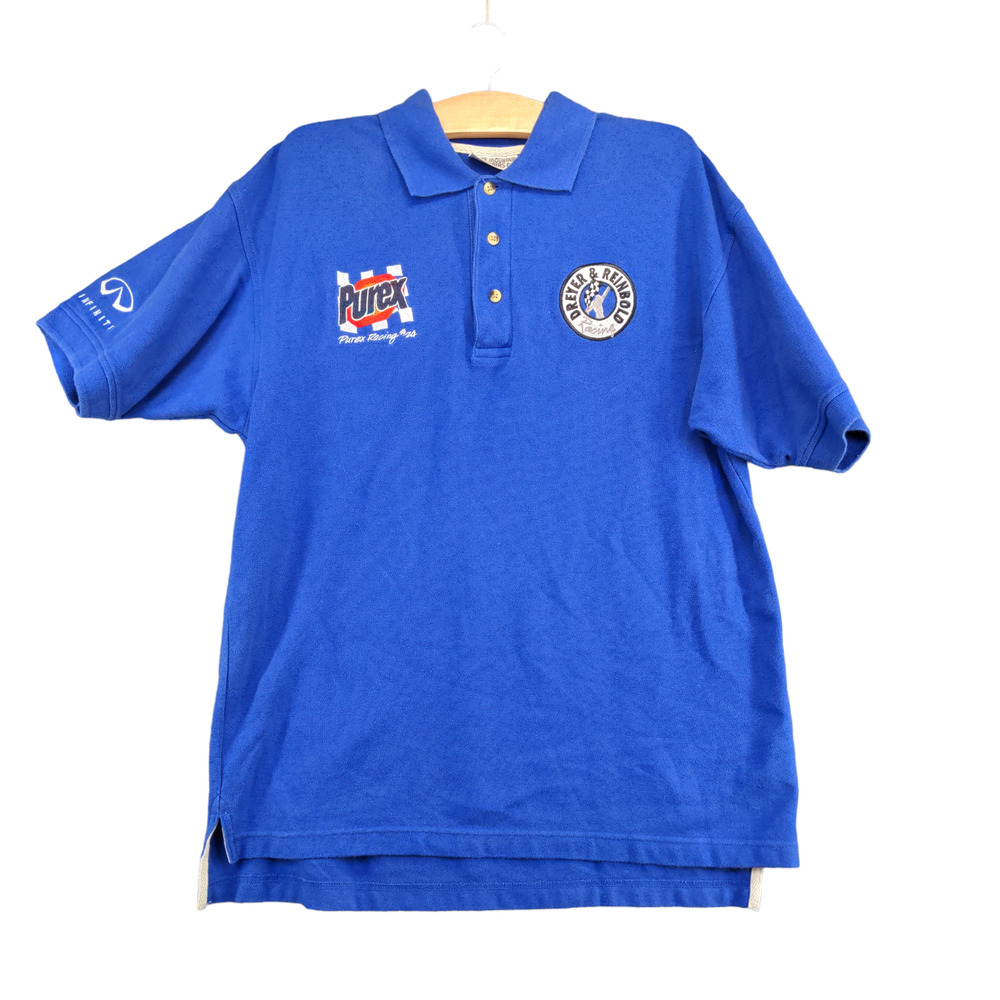 White Mountain Traders Men's Polo Shirt Blue Medium Dreyer Reinbold Infiniti